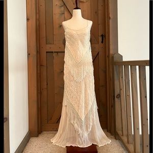 Silk Evening Gown , Unique Wedding Dress